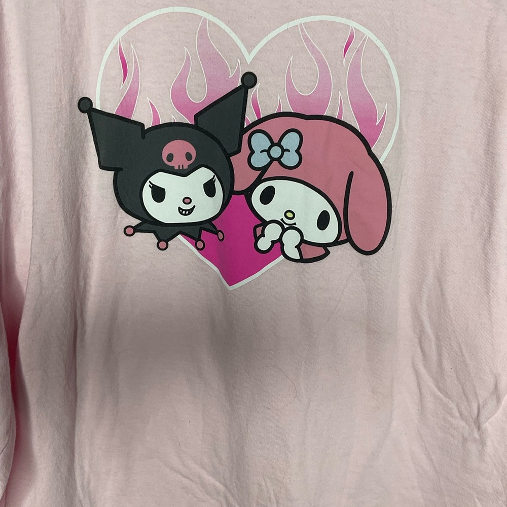 < Sanrio Pink Long Sleeve Tee with Adorable Graphic > - Picture 2 of 4